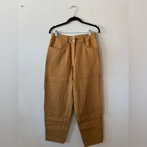 Bridge & Burn High Waisted Cropped Tan/Amber Pants